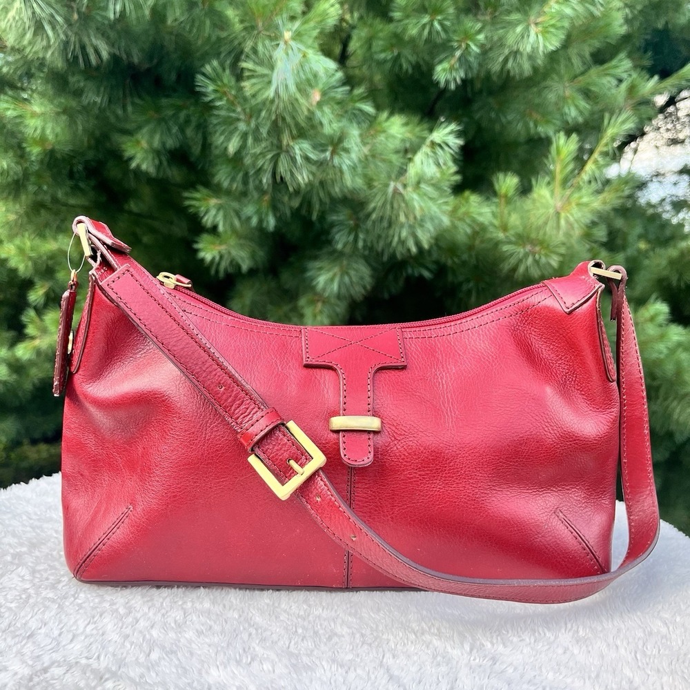 Vintage 90s Etienne Aigner Classic Leather Baguette Shoulder Bag Oxblood Hangtag